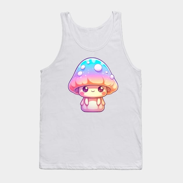 Cute Psychedelic Mushroom Tank Top by HMMR-design